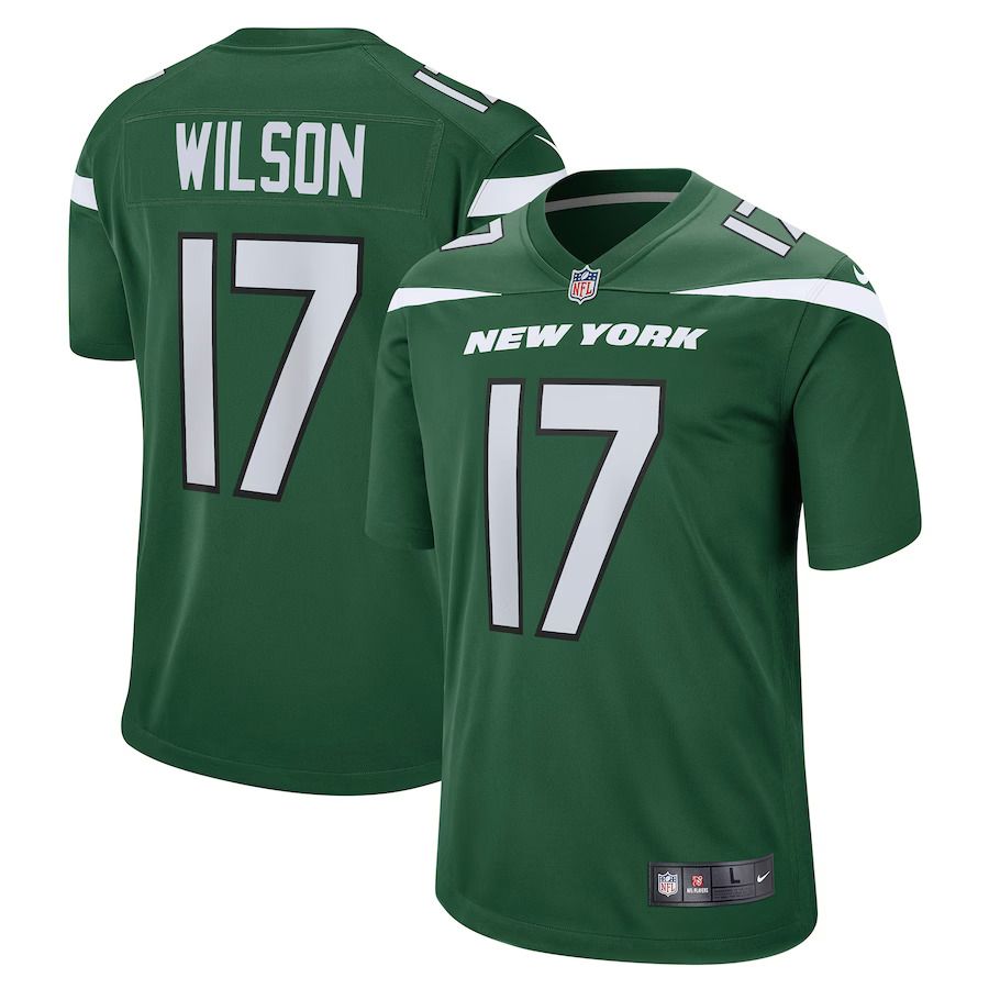 Men New York Jets #17 Garrett Wilson Nike Green Player Game NFL Jersey->new york jets->NFL Jersey